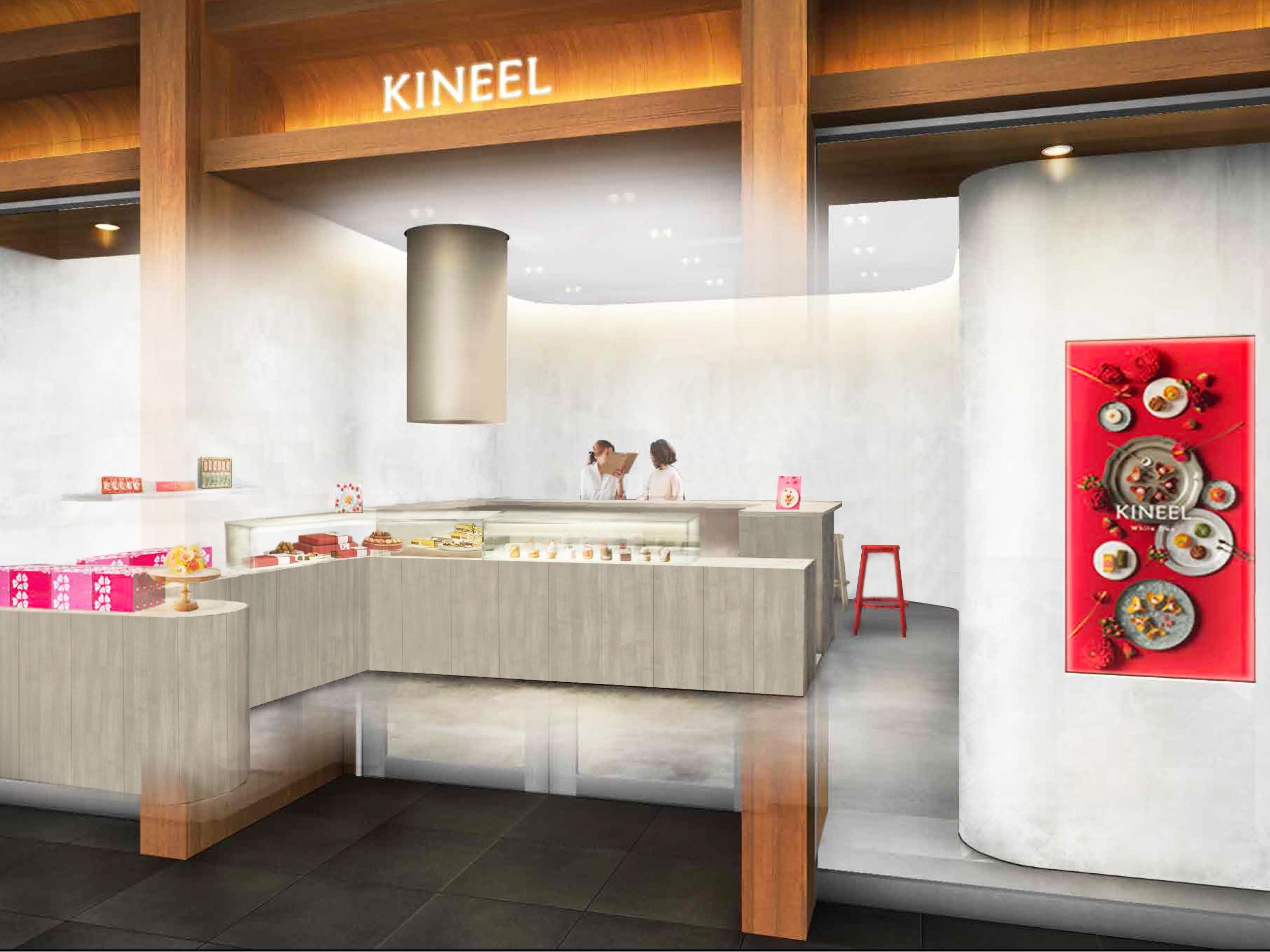 2021年7月東京ミッドタウンに新店  京都の人気パティスリー「KINEEL」オープンのサブ画像3_店舗イメージパース 。イートイン6席予定