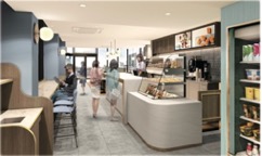 ゴディバの新業態「ゴディバカフェ」の２号店が、JR飯田橋駅構内に「GODIVA café ecute EDITION飯田橋」として7月21日（水）グランドオープンのサブ画像2_店内イメージ１