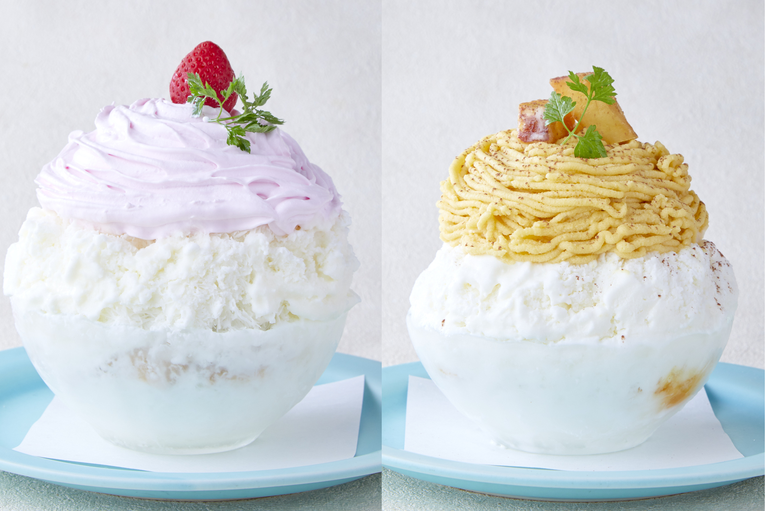 『まるでケーキ!?ふわふわミルクのくちどけかき氷』梅田の絶景を一望できる「ブルーバード」で、パティシエが作るケーキのようにドレスアップした『みるく氷』を7/19より販売開始！！のサブ画像1