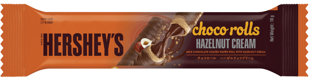 日本初上陸！世界で愛されるハーシーから「チョコロール」シリーズ　ヘーゼルナッツクリームとクッキー＆クリーム2種　10月新発売のサブ画像5