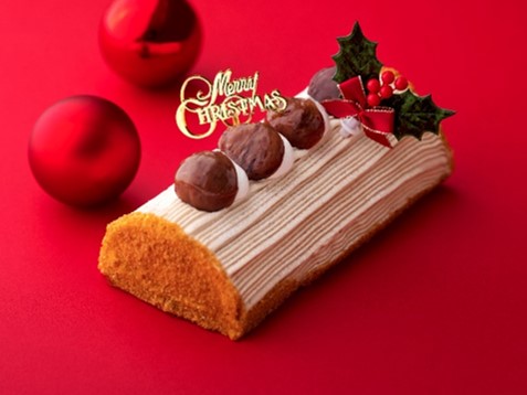 Christmas Wish ～聖夜に願いを込めて～ 2021年赤い風船クリスマスケーキのご案内のサブ画像7_クリスマスモンブラン 長さ18cm 3,500円(税込)