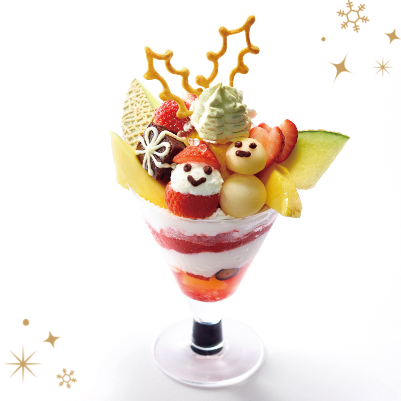 苺サンタがお出迎え！フルーツで彩るタカノフルーツパーラー新宿本店の2021年・クリスマスメニュー！のサブ画像2