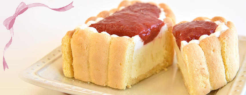 《POCHIのバレンタイン 第2弾》濃厚なチーズと手作りイチゴジャムの「特製シャルロットケーキ」のサブ画像2