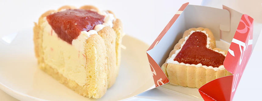 《POCHIのバレンタイン 第2弾》濃厚なチーズと手作りイチゴジャムの「特製シャルロットケーキ」のサブ画像3