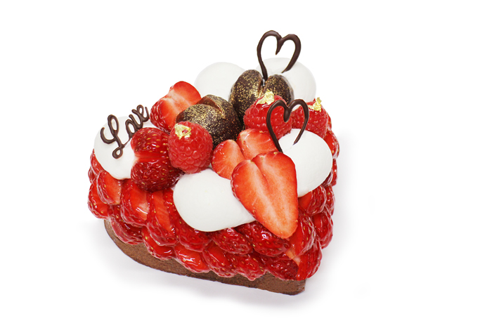 恋が実りますように！いちご「恋みのり」を使用したカフェコムサのバレンタインケーキのサブ画像1_＜予約限定ケーキ＞