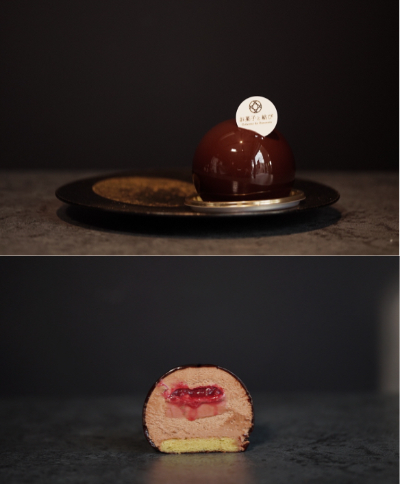 “茶室に似合う洋菓子”がコンセプトのパティスリー 「お菓子と結び」が、2022年1月18日、東京・下丸子にグランドオープン！のサブ画像7_シェフのスペシャリテ《シック・（黒）》 ￥702（税込）