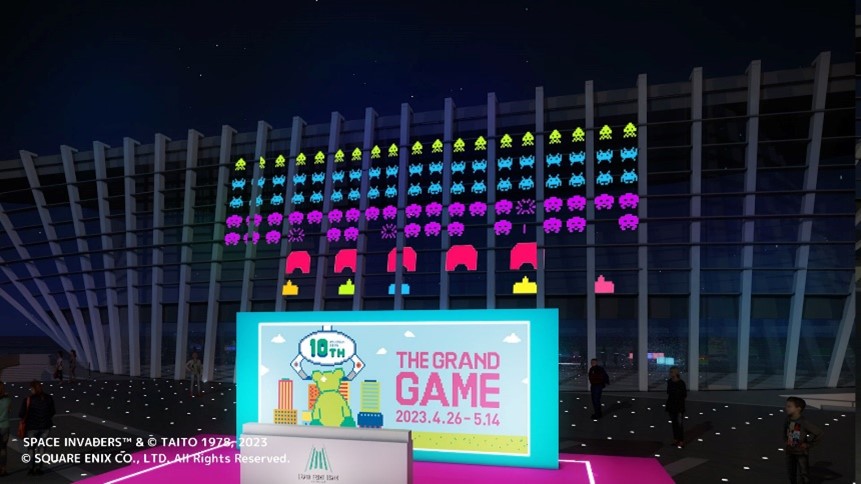 グランフロント大阪の「まちびらき」10周年記念イベント第１弾、ついに開幕！GRAND THANKS! 10th Anniversary「THE(ザ) GRAND(グラン) GAME(ゲーム)」のサブ画像3_▲スペースインベーダー ギガマックス