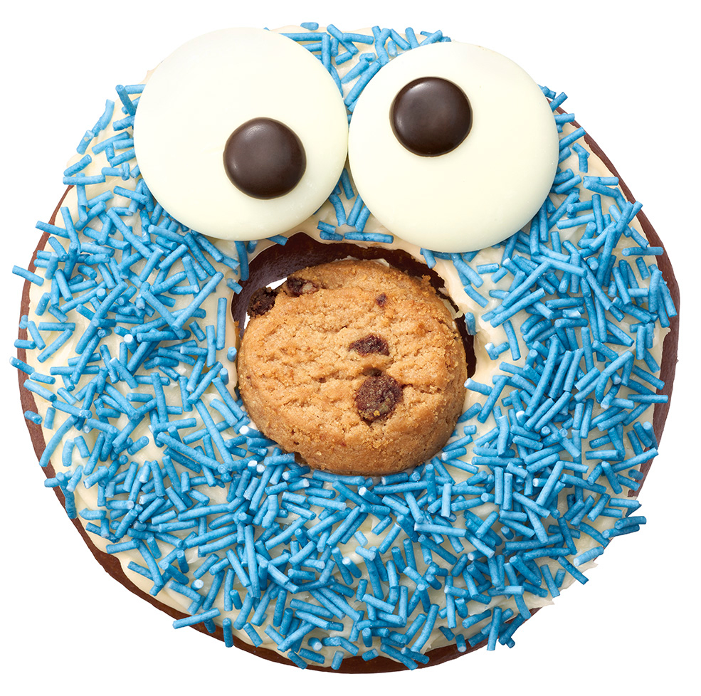 世界中で愛され続ける「セサミストリート」とのコラボレーション第2弾！　「エルモ」「クッキーモンスター」がドーナツに変身『HAPPY SWEET SESAME STREET』のサブ画像3_『クッキー クリーム & クッキー モンスター』TM© Sesame