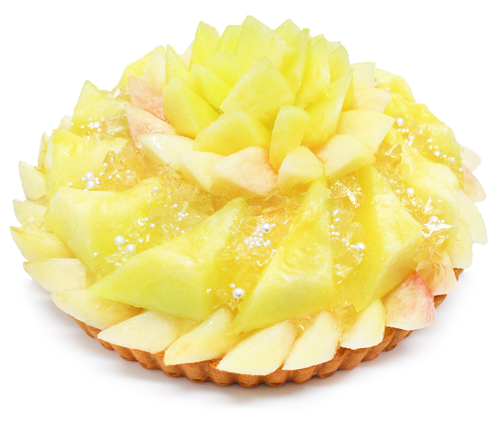 織姫と彦星をイメージしたロマンチックなケーキ！カフェコムサの「七夕限定ケーキ」のサブ画像2_彦星 ― メロンと桃のケーキ ―