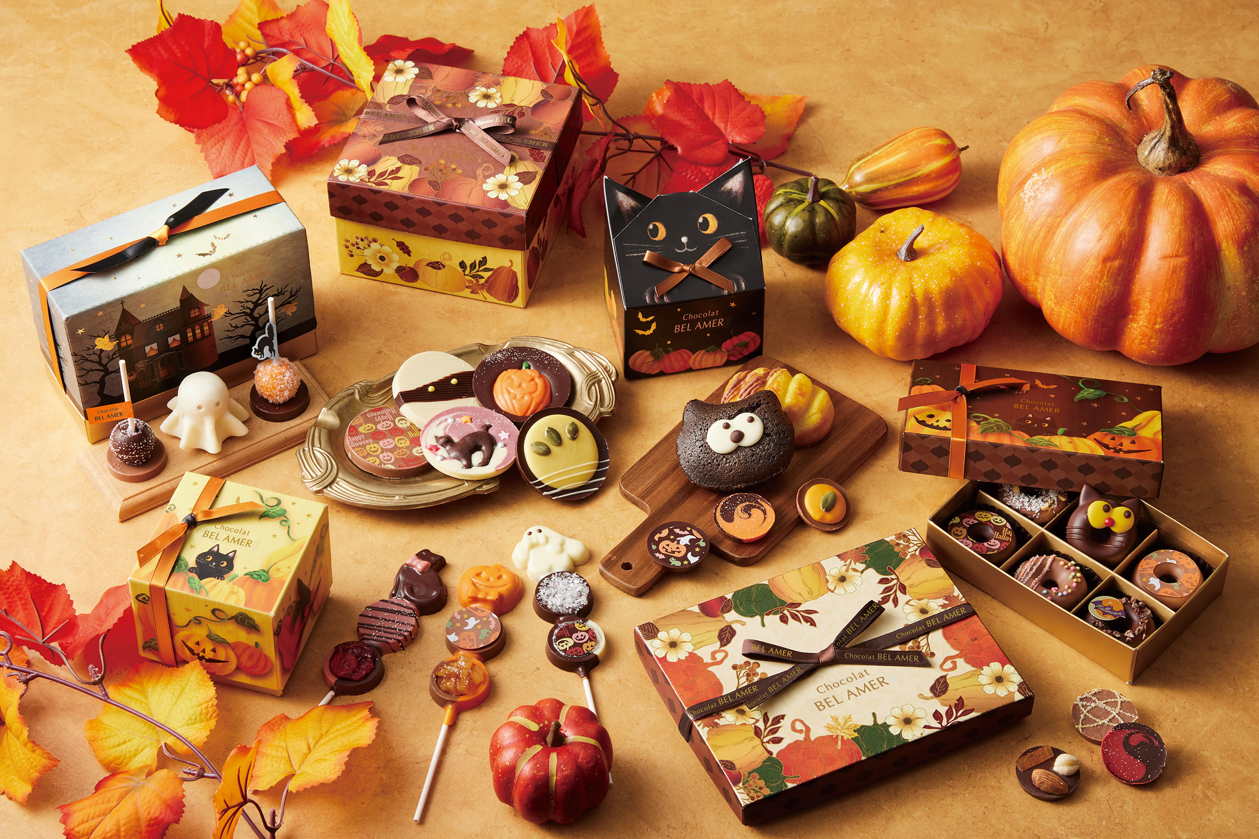 ハロウィンの人気者が勢ぞろい！かぼちゃを主役に秋の味覚をおいしく、かわいく仕上げた期間限定コレクションがショコラ専門店「ベルアメール」より登場しますのサブ画像1