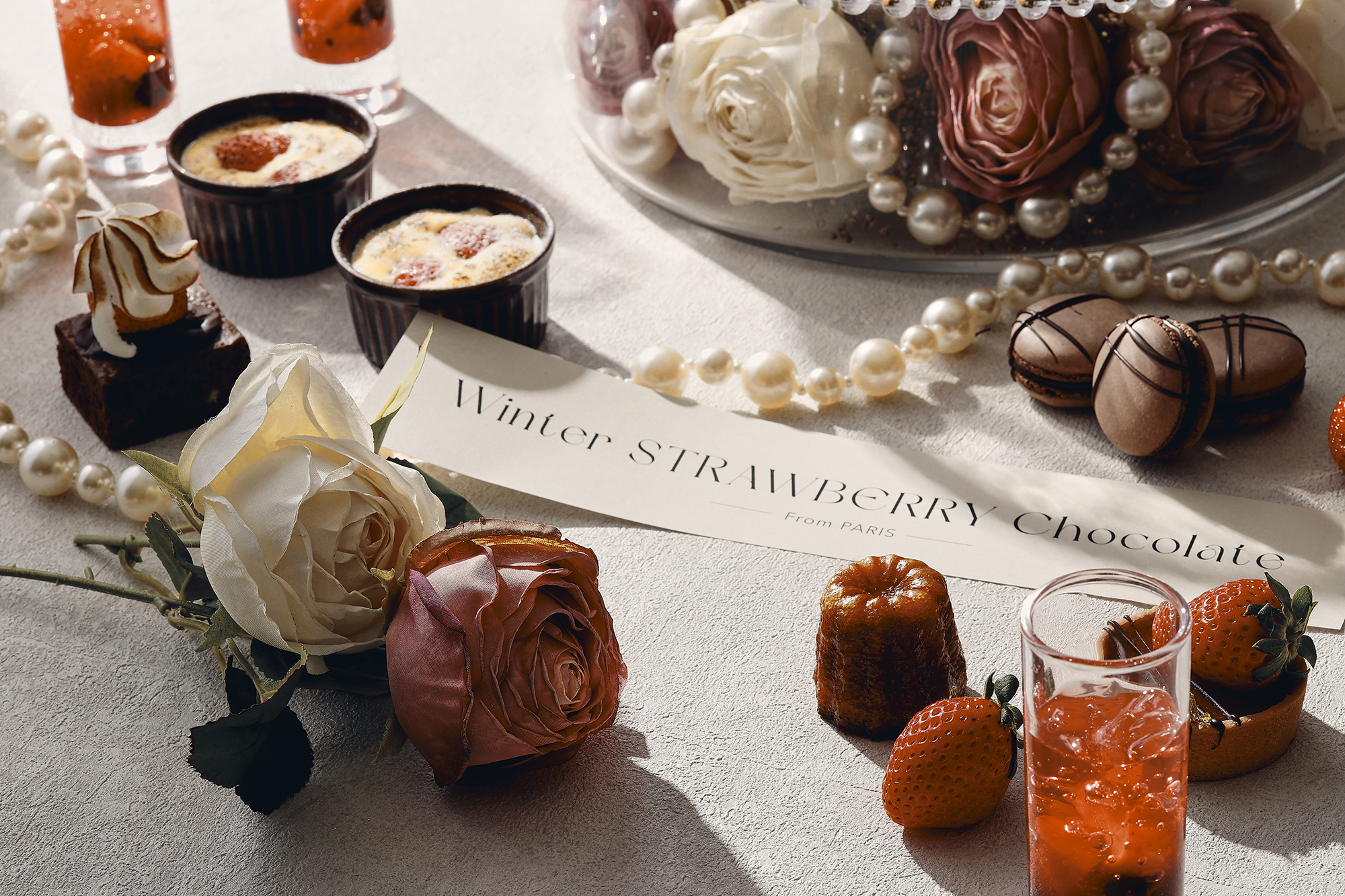 『ウィンターストロベリーショコラ アフタヌーンティー』 新登場のサブ画像2_旬の苺とチョコレートをふんだんに使用したスイーツがラインナップ
