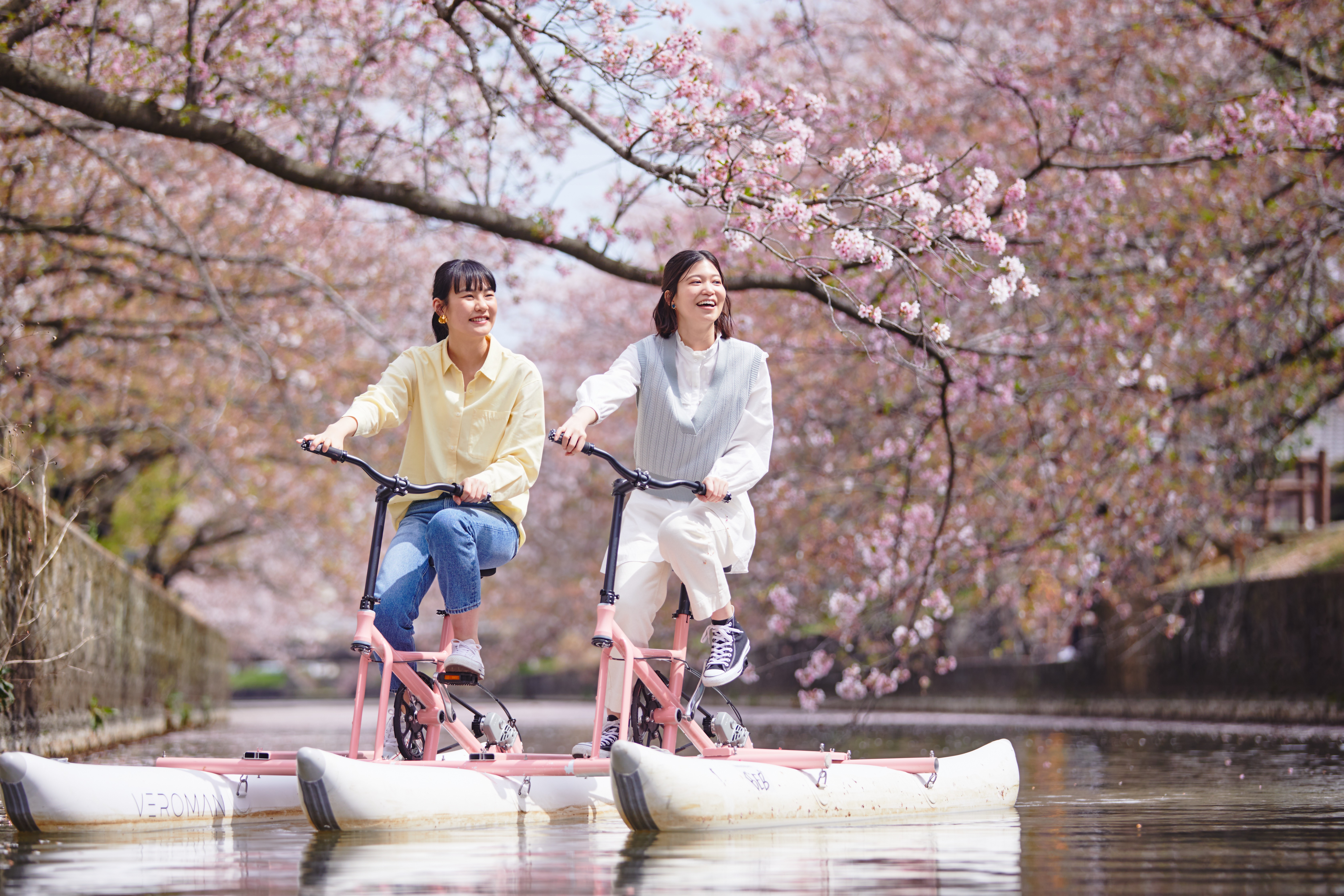 【星野リゾート　BEB5土浦】桜の絶景を川面から独り占め！「お花見水上サイクリング」今年も開催｜期間：2024年3月25日〜4月10日のサブ画像2