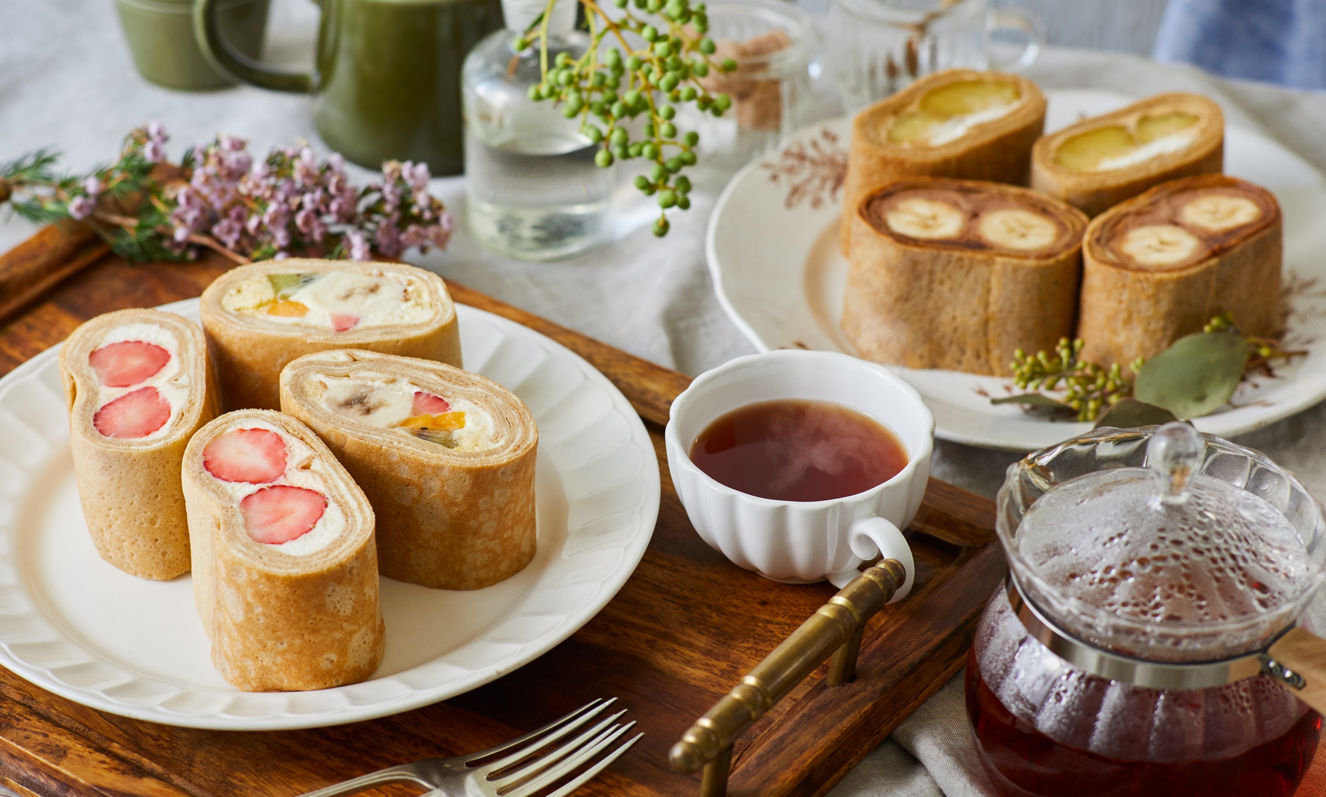【Afternoon Tea LOVE&TABLE】紅はるかの“焼き芋”とキャラメルの新作ミルクレープや、苺を5層仕立てにした贅沢ミルクレープが登場のサブ画像6